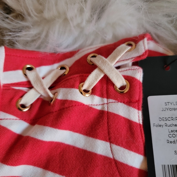 Veronica Beard Foley Ruched Lace Up Dress - Picture 6 of 10